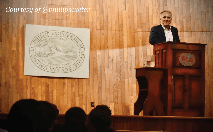 “The Da Vinci Code” Author Dan Brown Delivers Annual Assembly on Writing Tips to New Preps